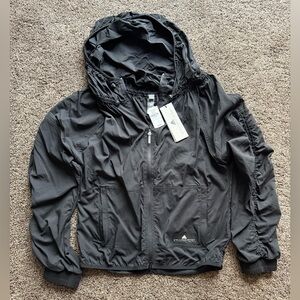 Adidas by Stella McCartney Black Windbreaker Run Light Jacket with Hood NWT